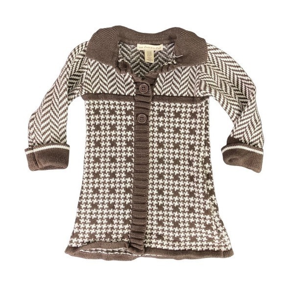 Baby Sweater Dress 24 Months Infant Girl Knit Winter Outfit Cozy Warm Brown - Picture 2 of 10